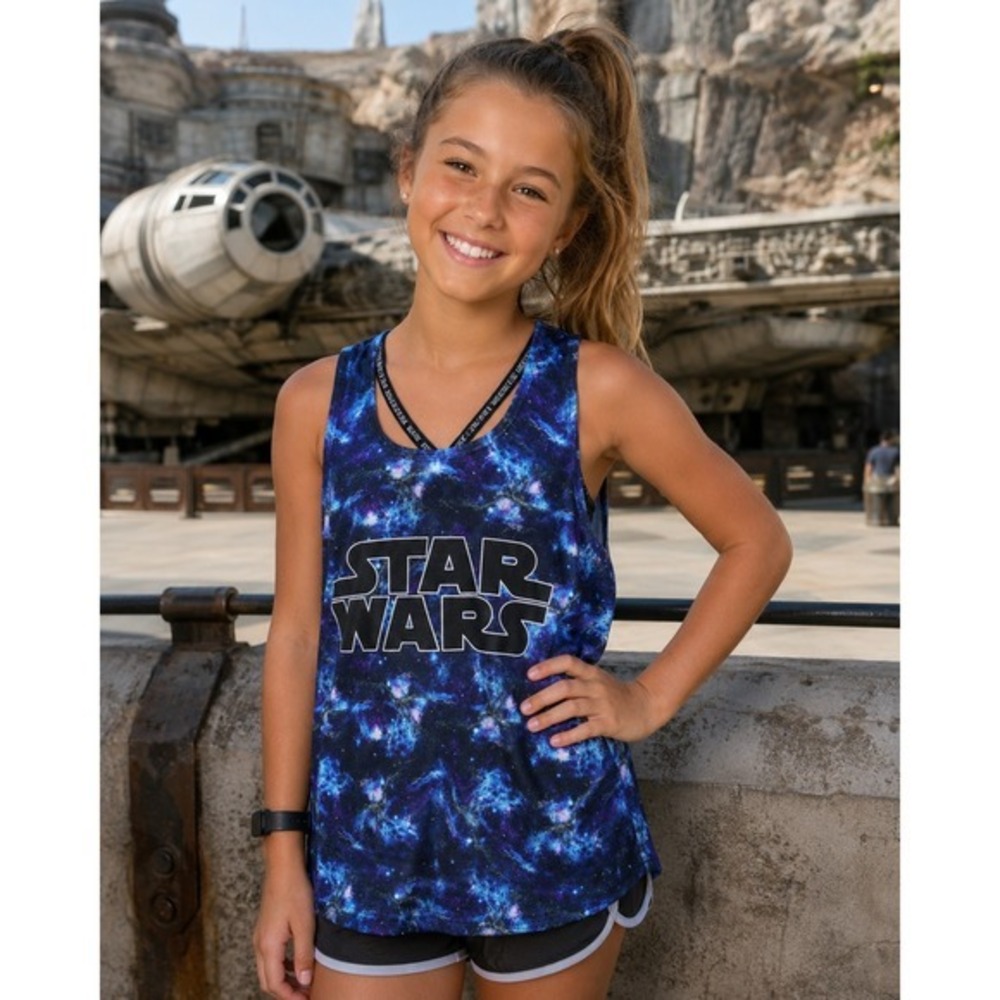 Her Universe Star Wars Galaxy Print Tank Top Blue Purple Nebula XL 13233842